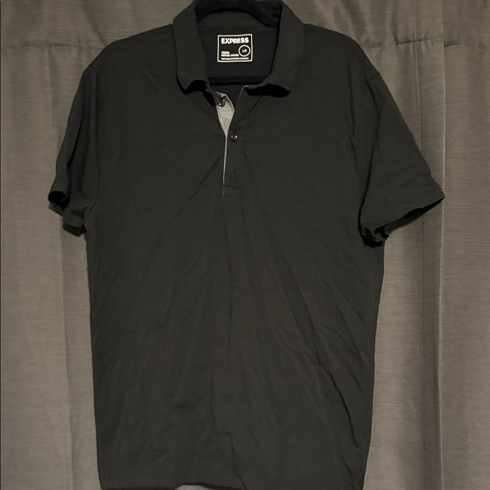 Express Men's Black Polo Shirt